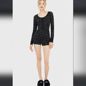 Killstar Black Floral Butterfly Jumpsuit